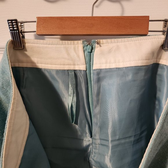 Gap Outlet Size 16 Robin's Egg Blue Wool Mini Skirt - Picture 3 of 5